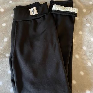 Black fleece lined leggings